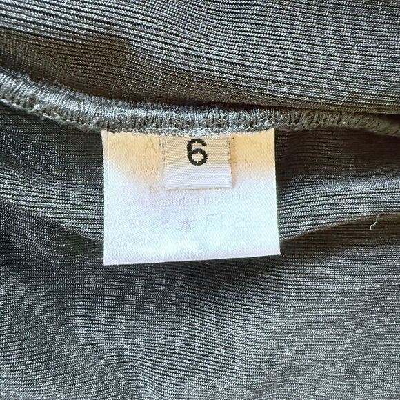 Aliette Black Ruched One Shoulder Asymmetrical Bodycon Sheath Dress -Altered- 6 - Picture 10 of 16